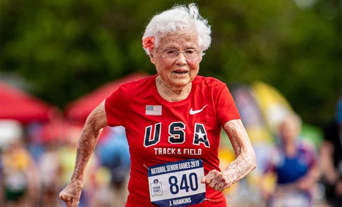 Julia Hawkins, Lansia 103 Tahun Juara Lari National Senior Games